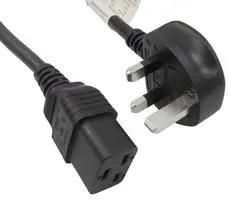 POWER CORD, UK PLUG-IEC 60320 C19, 2M GW-151640