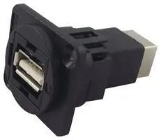 USB ADAPTOR, 2.0 TYPE A-TYPE B, RCPT CP30209N