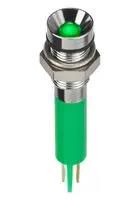 LED INDICATOR, PANEL, 6MM, GREEN, 12VDC Q6R1CXXG12E