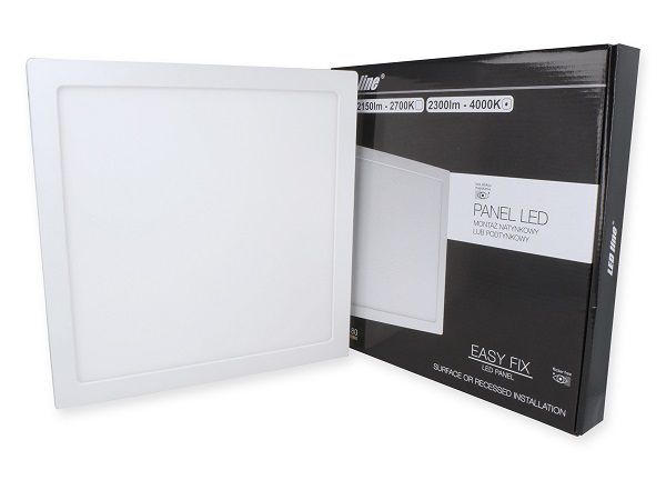 LED paneel universaalne easyFix, 24W, 220-240V, 2300lm, neutraalne valge 4000K, ruudukujuline, 292 x 292 x 14 mm, LED line 249488 5901583249488