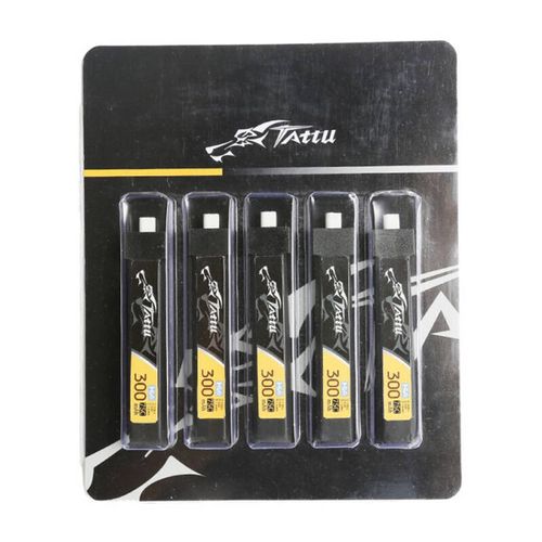 Tattu LiPo 300mAh 3.8V 75C 1S1P HV BT2.0.5 battery (5pcs), Tattu TAA3001S75BT2