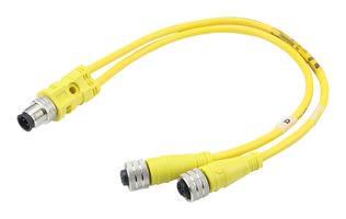 SENSOR CORD, M12 PLUG-2X RCPT, 23.6" 120068-0176