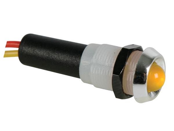 LED LAMP 24V YELLOW - CHROME HOUSING 24VCY 5410329253790; 5410329253790