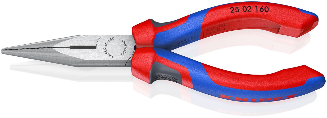 KNIPEX 25 02 160 Snipe Nose Side Cutting Pliers (Radio Pliers) with comfort handles black atramentized 160 mm 25 02 160 4003773023166