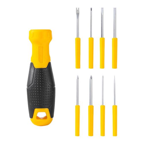 Screwdriver set with 8 interchangeable bits Deli Tools EDL636009, Deli Tools EDL636009