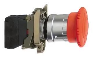 EMERGENCY STOP SWITCH, SPST-NC, 120VAC XB4BS8442