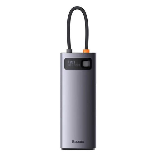 Hub 7in1 Baseus Metal Gleam Series, USB-C to 3x USB 3.0 + HDMI + USB-C PD + VGA + Ethernet RJ45, Baseus WKWG040013