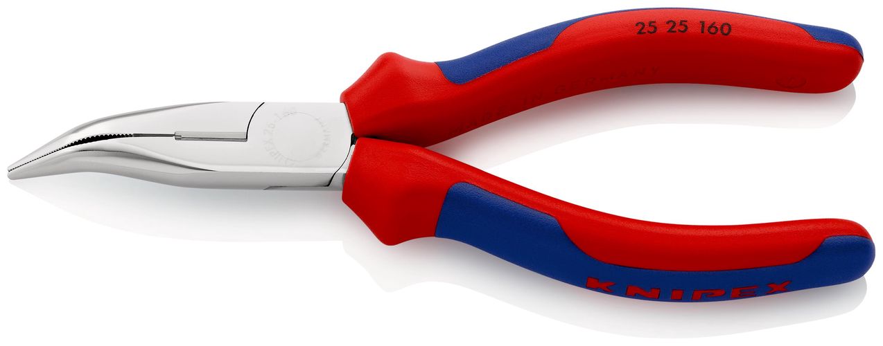 KNIPEX 25 25 160 Snipe Nose Side Cutting Pliers (Radio Pliers) with multicomponent handles chrome-plated 165 mm 25 25 160 4003773016007