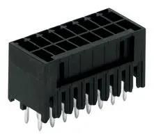 TERMINAL BLOCK, HEADER, 8POS, VERT, BLK 713-1404