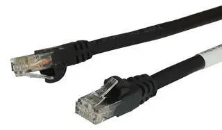 PATCH CABLE, RJ45, CAT6, 0.5M, BLACK SP0.5BK