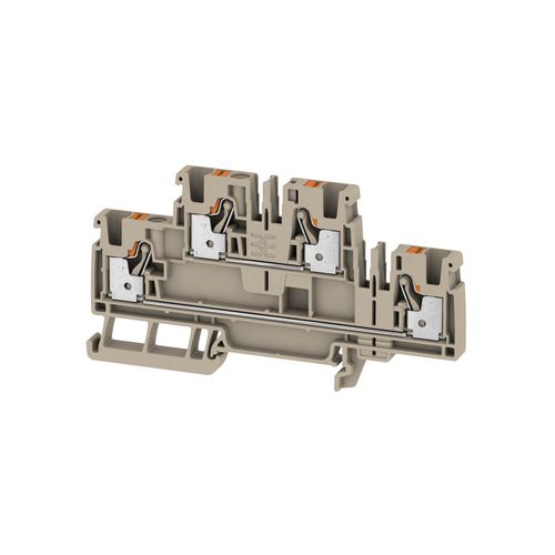 Multi-tier modular terminal, PUSH IN, 4 mm², 800 V, 32 A, Number of levels: 2, dark beige, orange Weidmuller 2539970000 04050118551860