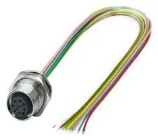 SENSOR CORD, 8P, M12 RCPT-FREE END, 0.5M 1542732