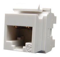 KEYSTONE JACK, RJ45, 8P8C, CAT5E, WHITE KSJ-00032-02