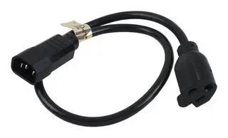 PWR CORD, IEC C14/NEMA5-15R, 610MM, 13A P002-002