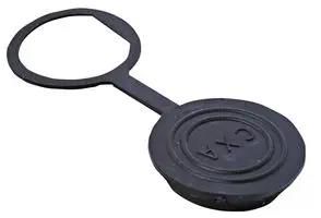 DUST CAP, RUBBER, BLACK, CIRCULAR CONN 6295
