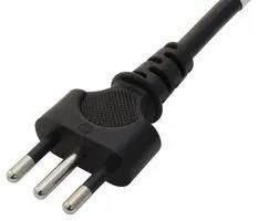 PWR CORD, ITALIAN PLUG-FREE END, 2M, BLK GW-151645