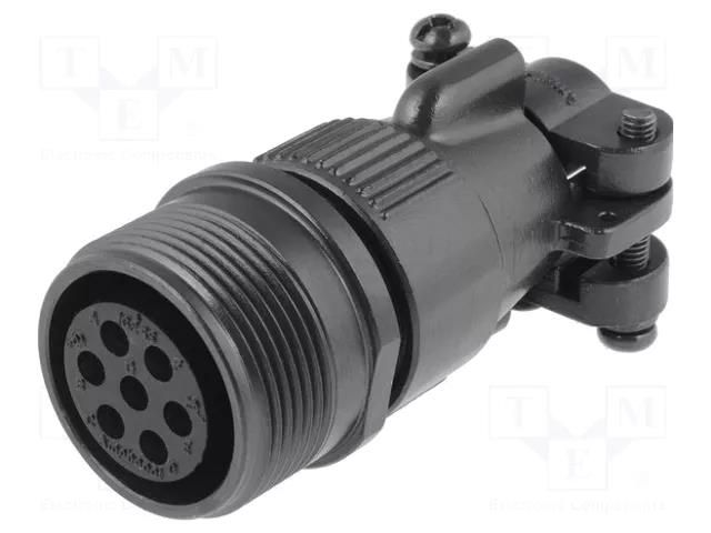 Connector: circular; plug; for cable; PIN: 7; female; soldering AMPHENOL DS3101F16S-1S