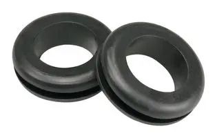 CABLE GROMMET, OPEN, 4.8MM, BLACK, TPE HG-2