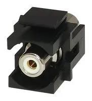 RCA KEYSTONE COUPLER, RECEPTACLE, BLK KRCAWHBK
