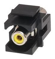 RCA KEYSTONE COUPLER, RECEPTACLE, BLK KRCAYWBK