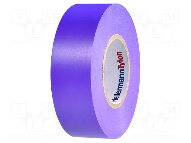 Tape: electrical insulating; W: 19mm; L: 20m; Thk: 0.15mm; violet HELLERMANNTYTON HTAPE-FLX-19VT