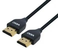 CABLE, HDMI PLUG, 350MM, 36AWG, BLACK 104-080-035