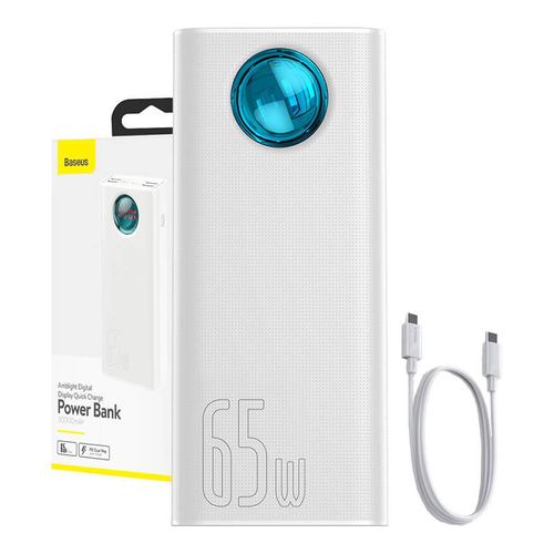 Powerbank Baseus Amblight 30000mAh, 4xUSB, USB-C, 65W (white), Baseus PPLG000102