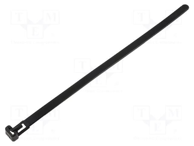 Cable tie; multi use; L: 200mm; W: 7.6mm; black; polyamide; 215.6N KSS WIRING HV-200