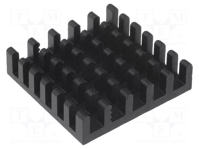 Heatsink: extruded; black; L: 23mm; W: 23mm; H: 6mm; aluminium FISCHER ELEKTRONIK ICKBGA23X23