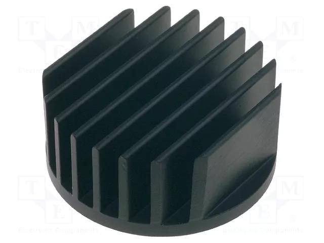 Heatsink; LED; Ø: 32mm; H: 14mm; 15.71K/W; black FISCHER ELEKTRONIK ICKLEDR32X14