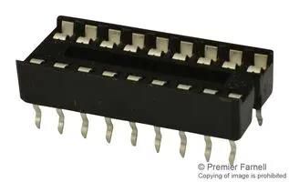 DIP SOCKET, 18POS, 2ROW, 2.54MM, TH 4818-3004-CP
