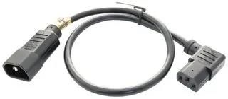 POWER CORD, IEC C14-IEC C13, 0.6M, BLACK P004-002-13RA