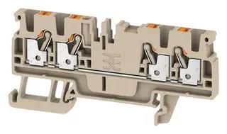 TERMINAL BLOCK, DIN RAIL, 4POS, 12AWG 1521690000