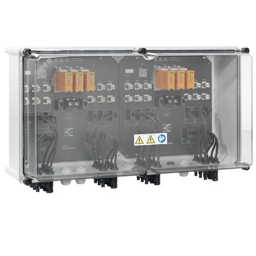 Combiner Box (Photovoltaik), 1000 V, 2 MPPT's, 3 Inputs / 3 Outputs per MPPT, With fuse holder, Surge protection I / II, WM4C Weidmuller 2683080000 04050118699913