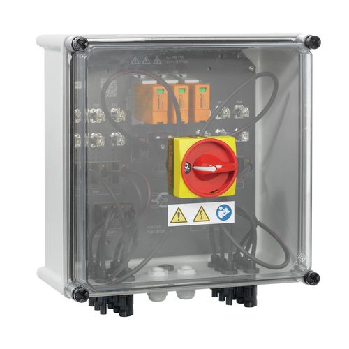 Combiner Box (Photovoltaik), 1000 V, 1 MPPT, 3 Inputs / 3 Outputs per MPPT, With fuse holder, Surge protection I / II, Switch disconnector, WM4C Weidmuller 2683090000 04050118699906