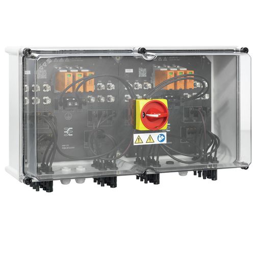 Combiner Box (Photovoltaik), 1000 V, 2 MPPT's, 3 Inputs / 3 Outputs per MPPT, With fuse holder, Surge protection II, Switch disconnector, WM4C Weidmuller 2683300000 04050118699999