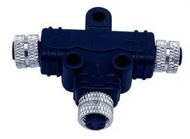 T SPLITTER CONN, 4P M8 RCPT-4P PLUG/RCPT T54-A04-FMFR001