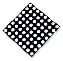 DISPLAY, LED DOT MATRIX, 8X8, WHITE FND-5882W4SM00BW35