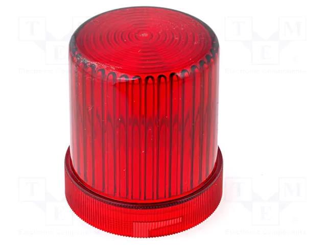 Cloche; red; WLK; Light source: bulb BA15D; IP65; Ø60x77mm; ABS AUER SIGNAL JA-WLK/R