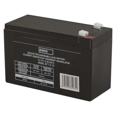 SLA battery 12V 7,2Ah faston 4,7 mm, EMOS B9654 8595025340849