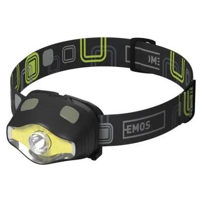 COB LED + LED Headlamp, 220 lm, 100 m, 3× AAA, EMOS P3536 8592920080313