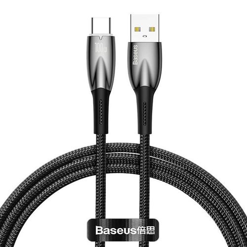 USB cable for USB-C Baseus Glimmer Series, 100W, 1m (Black), Baseus CADH000401