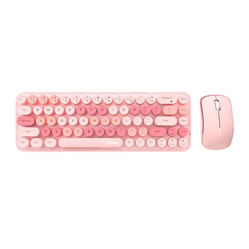 Wireless keyboard + mouse set MOFII Bean 2.4G (Pink), MOFII SMK-676367AG Pink