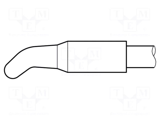 Tip; bent conical; 2.9mm; longlife; for  soldering iron JBC TOOLS JBC-C130416