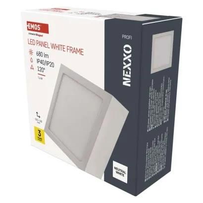 LED surface luminaire NEXXO, square, white, 7.6W, neutral white, EMOS ZM6125 8592920124215