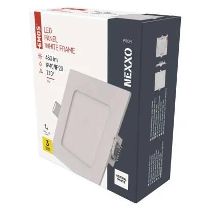 LED recessed luminaire NEXXO, square, white, 7W, neutral white, EMOS ZD2125 8592920108772