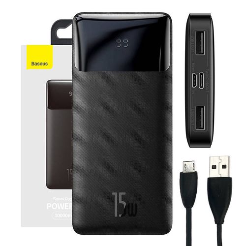 Powerbank Baseus Bipow 10000mAh, 15W (black), Baseus PPBD050001