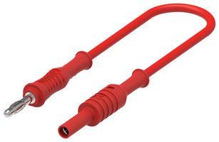 4MM BANANA PLUG-JACK, RED, 500MM 76-101