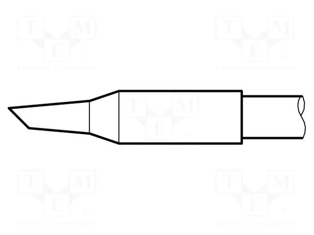 Tip; conical sloped; 2.2mm; longlife; for soldering station JBC TOOLS JBC-C250414