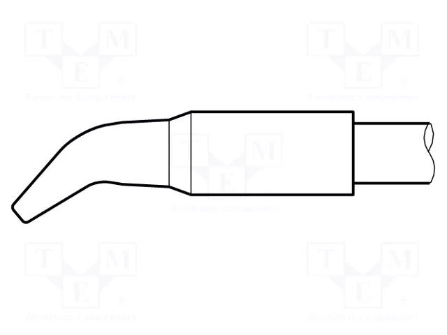 Tip; bent chisel; 3.2x1.5mm; longlife; for soldering station JBC TOOLS JBC-C250418
